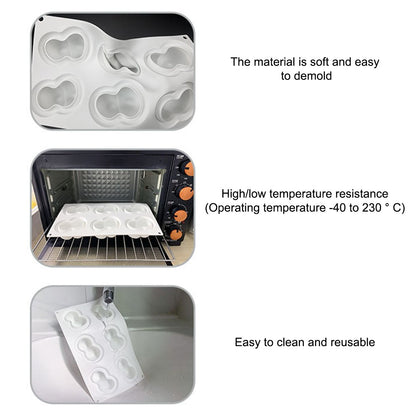 8-Cell Fruit Shape Mousse Cake Silicone Mold DIY Dessert Making Mold (No FDA, BPA Free)