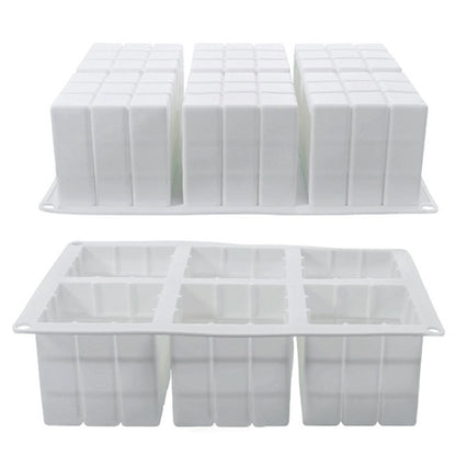 3D Magic Cube / Sofa Shape 6-grid Silicone Mold Mousse Cake Baking Mold (BPA Free, No FDA Certificate)