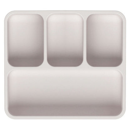 4 Compartments Silicone Baby Plate with Suction Cup Base Anti-Slip 220°C Heat Resistant Baby Dishes with Lid (BPA Free, No FDA)