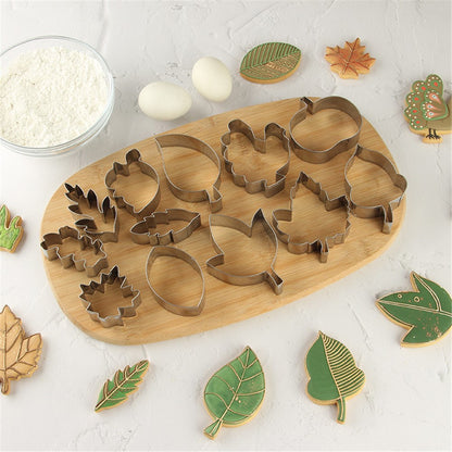 12Pcs / Set Cookie Cutters 430 Stainless Steel Biscuits Baking Mold (BPA-Free, No FDA)