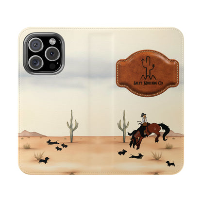 Salty Mustang Co. Lady Puncher Flip Wallet Phone Case (Samsung & iPhone)