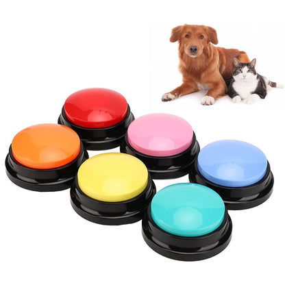 6Pcs Recordable Button Set Pet Training Buzzer Clear Sound Voice Recording Device for Dog Cat