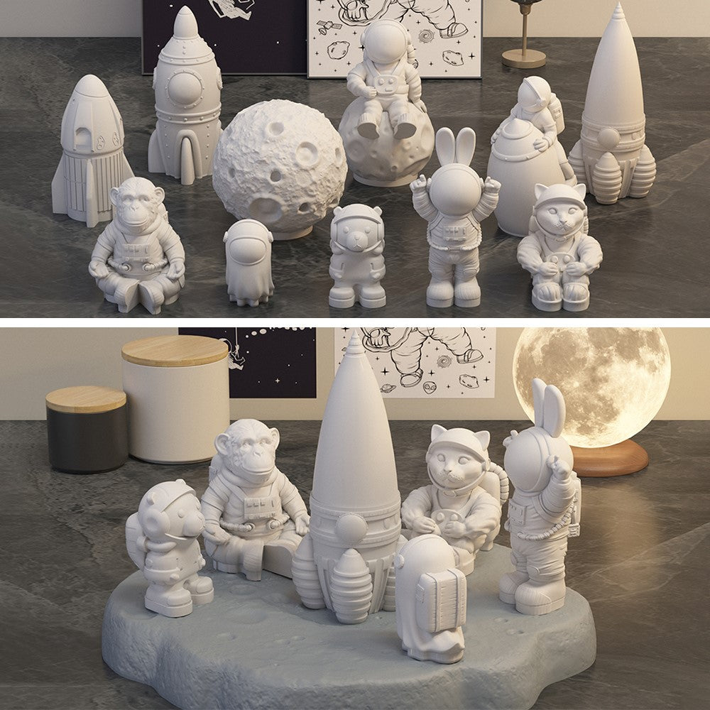 A101C-1 Silicone Mold Space Platform Shape Fondant Mold DIY Cake Decorating Tool (BPA Free, No FDA)