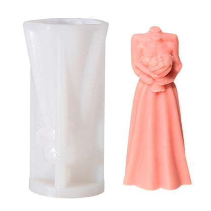 Silicone Candle Mold Couple Hugging Body Art Aromatherapy Candle Mould