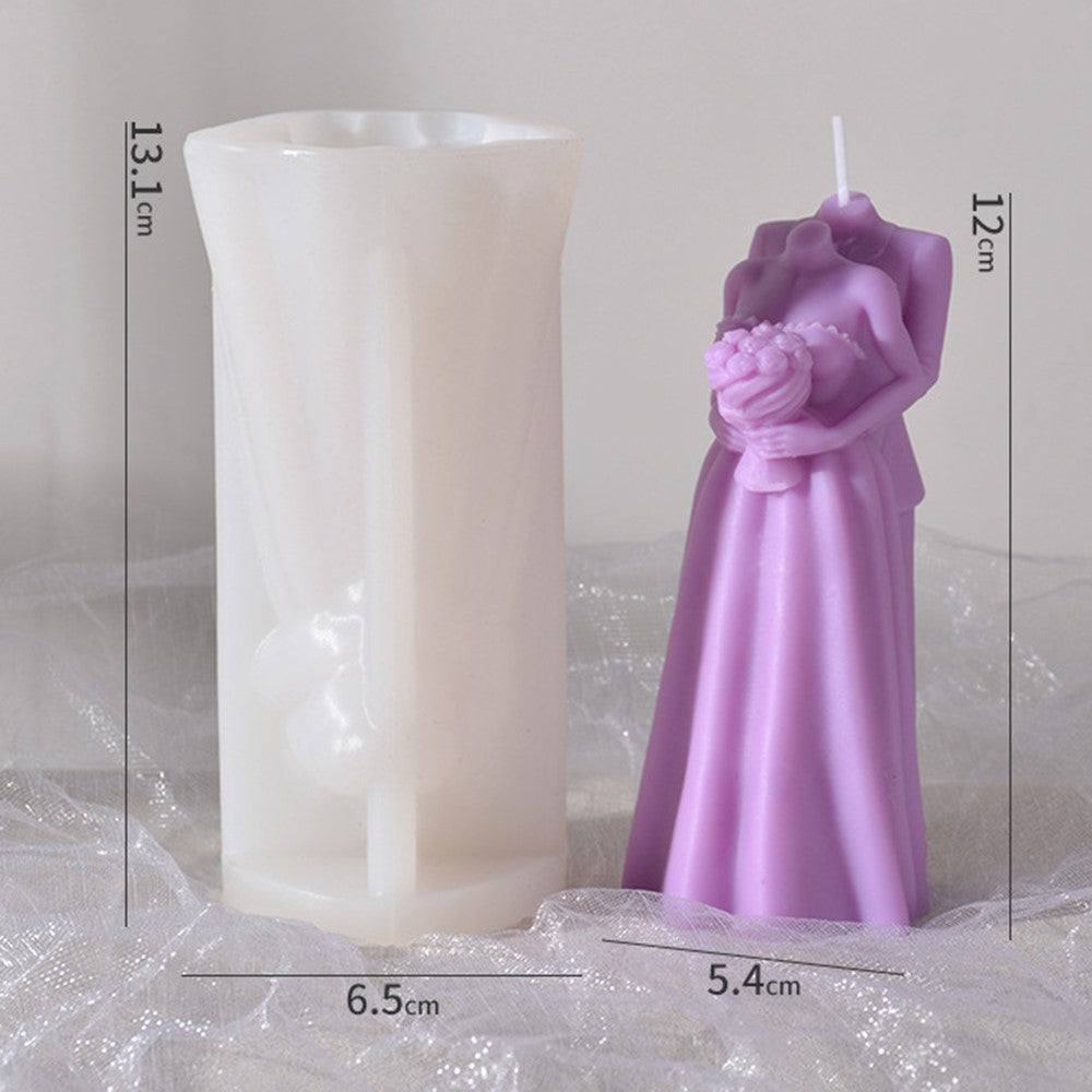 Silicone Candle Mold Couple Hugging Body Art Aromatherapy Candle Mould