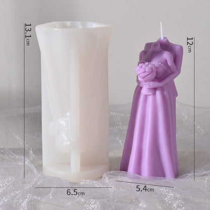 Silicone Candle Mold Couple Hugging Body Art Aromatherapy Candle Mould