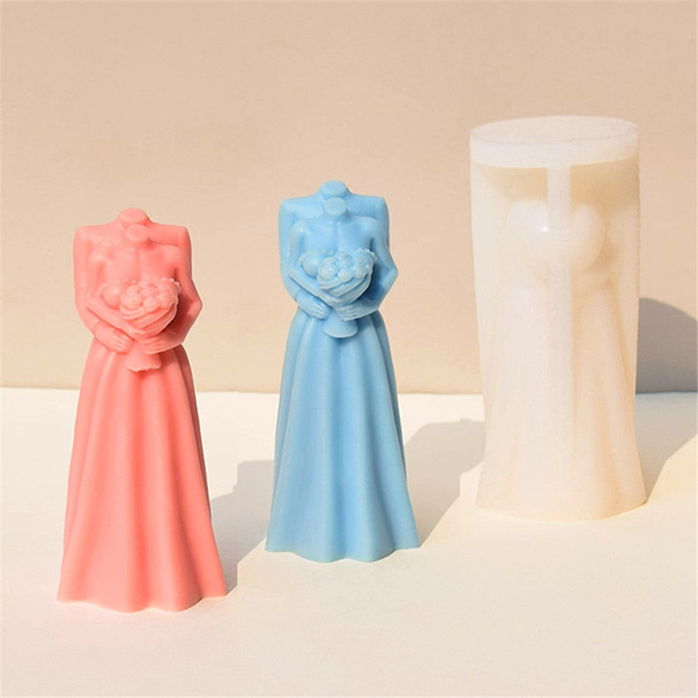 Silicone Candle Mold Couple Hugging Body Art Aromatherapy Candle Mould