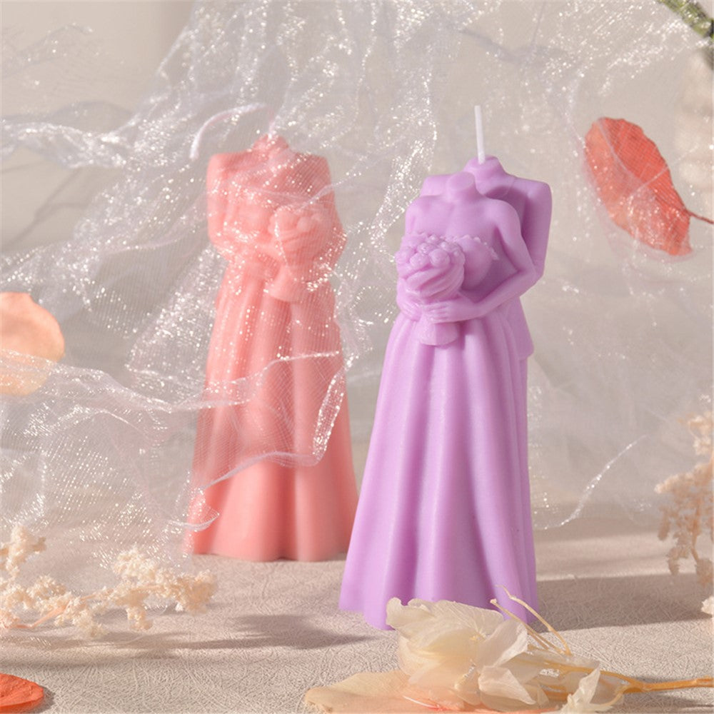 Silicone Candle Mold Couple Hugging Body Art Aromatherapy Candle Mould