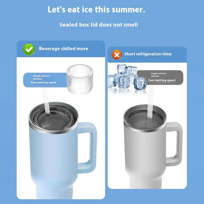 3Pcs / Set Food Grade Silicone Cylinder Ice Cube Mold with Lid for 24 / 30 / 40oz Stanley Cups (BPA Free, No FDA)