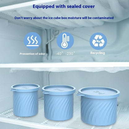 3Pcs / Set Food Grade Silicone Cylinder Ice Cube Mold with Lid for 24 / 30 / 40oz Stanley Cups (BPA Free, No FDA)