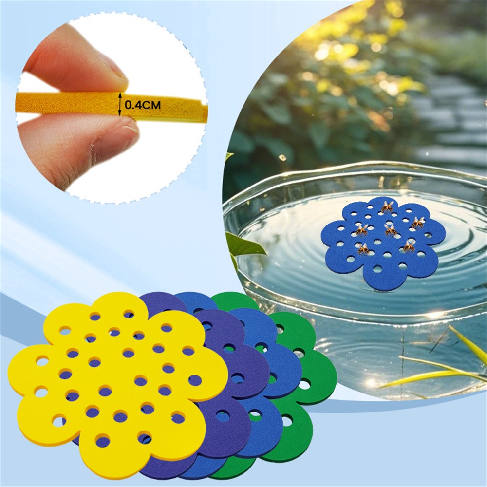 4Pcs / Set Floating Bee Island Butterfly Water Feeder Tray Insect Drinking Station for Outdoor Garden Decor