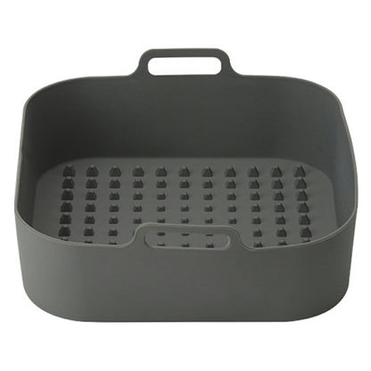 20cm Square Air Fryer Oven Silicone Baking Pan Heat Resistant Foldable Cake Mold (BPA Free, FDA Certified)