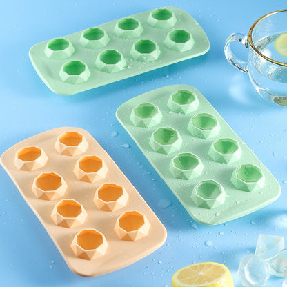 Diamond / Heart / Star / Round Shape DIY Ice Maker Silicone Ice Cube Tray 8 Cavity Mold (BPA Free, FDA Certified)