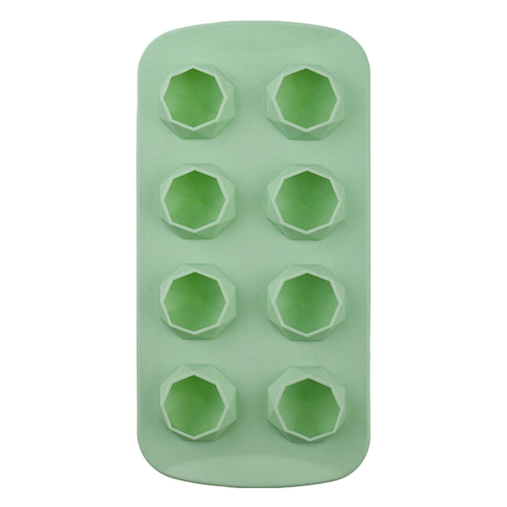 Diamond / Heart / Star / Round Shape DIY Ice Maker Silicone Ice Cube Tray 8 Cavity Mold (BPA Free, FDA Certified)