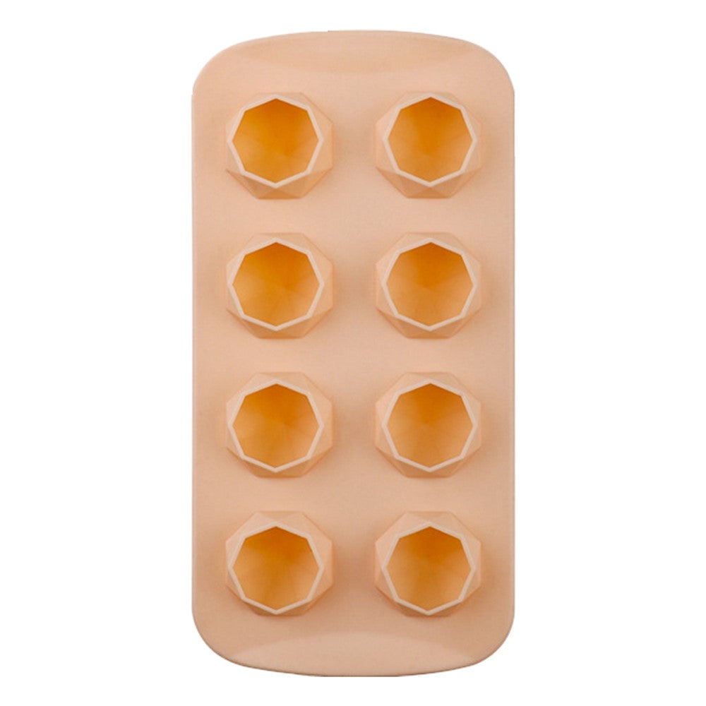 Diamond / Heart / Star / Round Shape DIY Ice Maker Silicone Ice Cube Tray 8 Cavity Mold (BPA Free, FDA Certified)