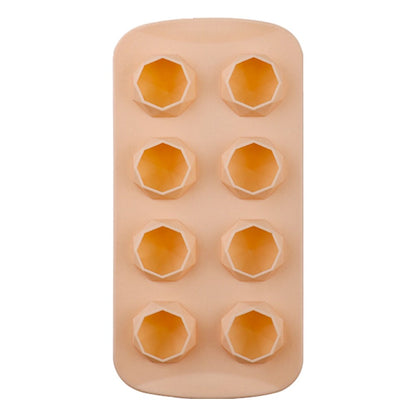Diamond / Heart / Star / Round Shape DIY Ice Maker Silicone Ice Cube Tray 8 Cavity Mold (BPA Free, FDA Certified)
