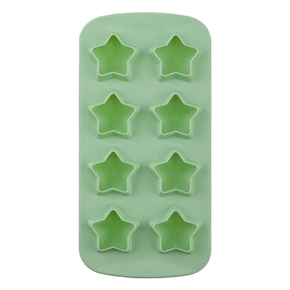 Diamond / Heart / Star / Round Shape DIY Ice Maker Silicone Ice Cube Tray 8 Cavity Mold (BPA Free, FDA Certified)