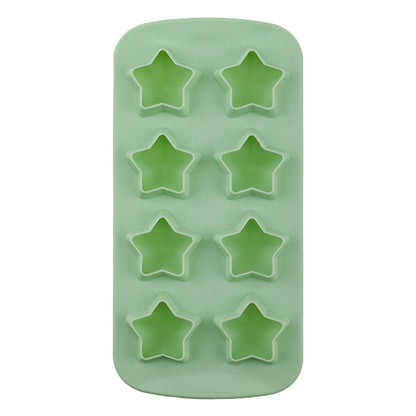Diamond / Heart / Star / Round Shape DIY Ice Maker Silicone Ice Cube Tray 8 Cavity Mold (BPA Free, FDA Certified)