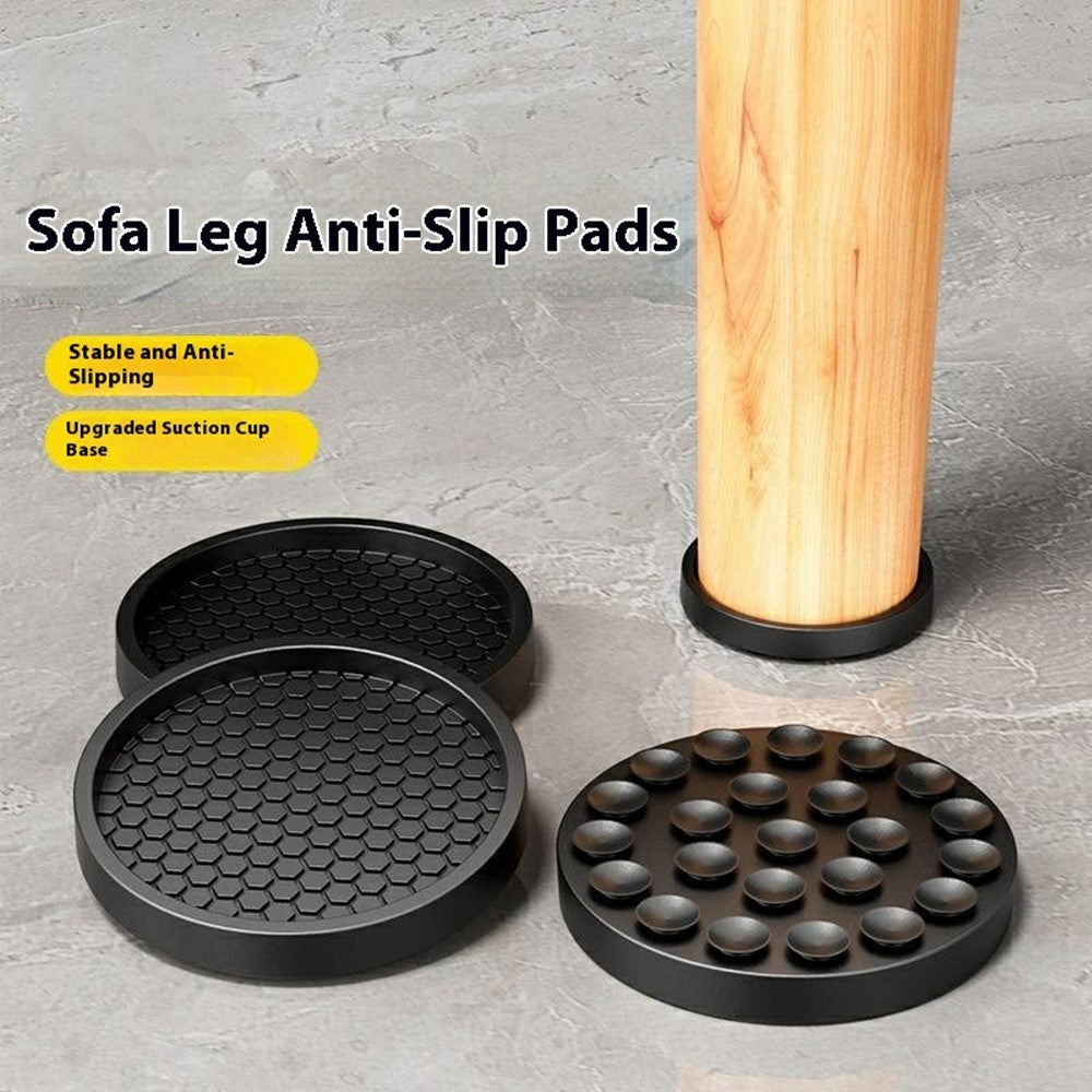 4Pcs 5CM Round Suction Cup Furniture Pads for Sofa Legs Chair Table Feet Non Slip Silicone Mat Noise Reduction