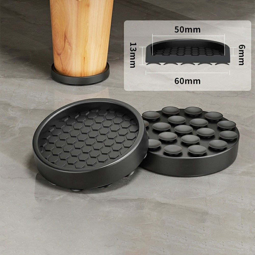 4Pcs 5CM Round Suction Cup Furniture Pads for Sofa Legs Chair Table Feet Non Slip Silicone Mat Noise Reduction