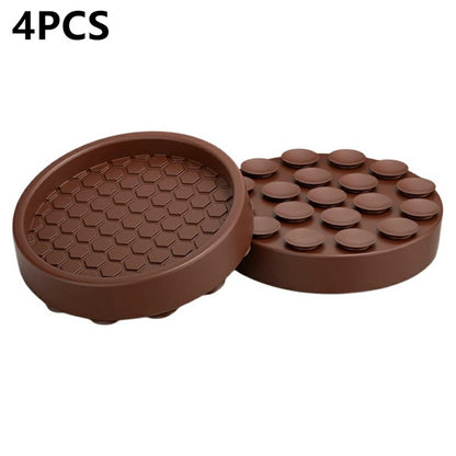 4Pcs 5CM Round Suction Cup Furniture Pads for Sofa Legs Chair Table Feet Non Slip Silicone Mat Noise Reduction