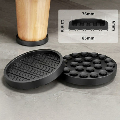4Pcs 7.5CM Round Suction Cup Furniture Pads for Sofa Legs Chair Table Feet Non Slip Silicone Mat Noise Reduction