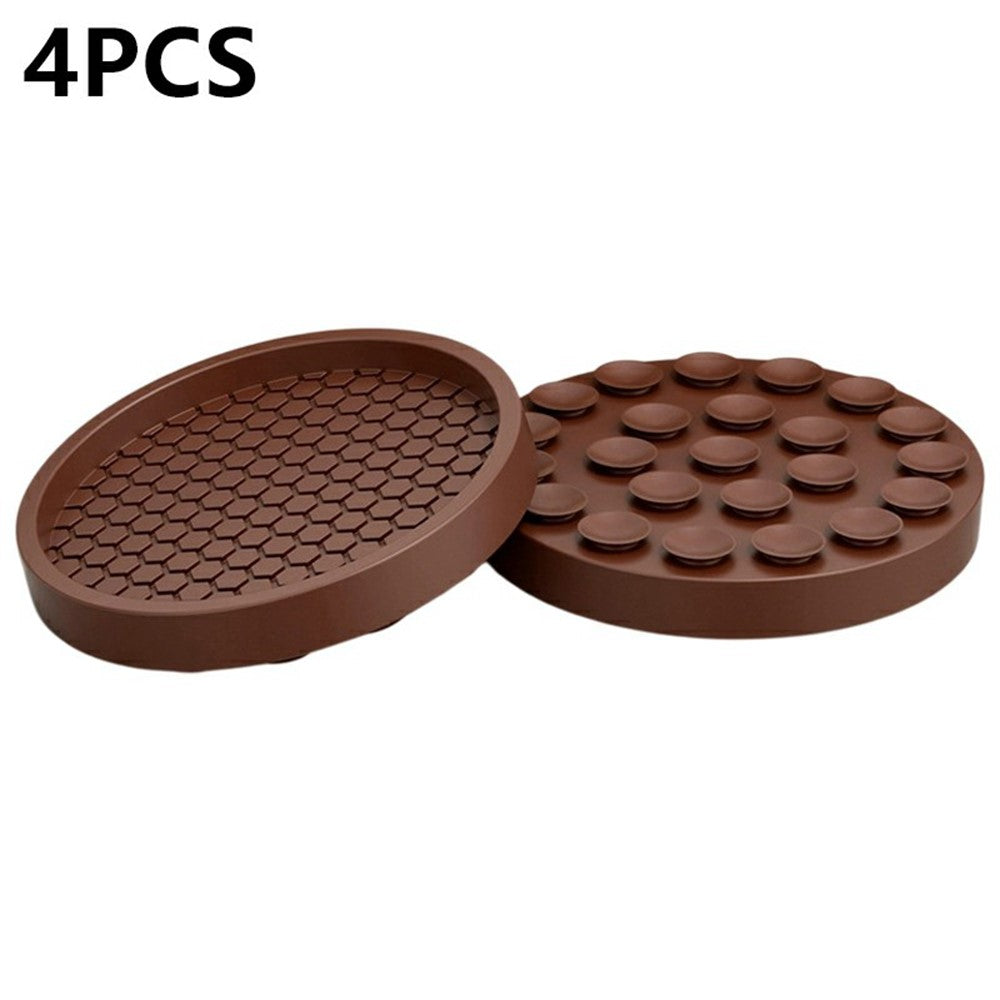 4Pcs 7.5CM Round Suction Cup Furniture Pads for Sofa Legs Chair Table Feet Non Slip Silicone Mat Noise Reduction