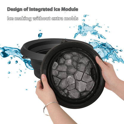 Collapsible Silicone Face Basin Ice Cold Therapy Multipurpose Foldable Washbasin for Skincare Travel (FDA Certified, BPA-Free)