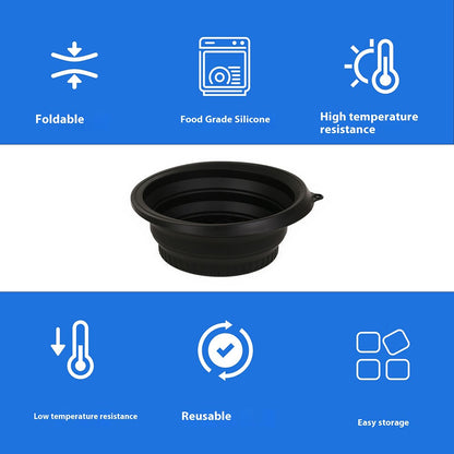 Collapsible Silicone Face Basin Ice Cold Therapy Multipurpose Foldable Washbasin for Skincare Travel (FDA Certified, BPA-Free)