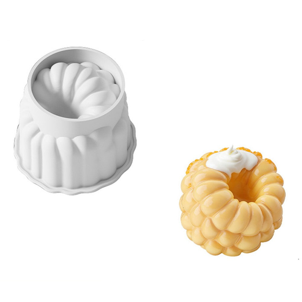 4 Inch Large Raspberry Shape Mousse Cake Mold Food-Grade Silicone Candle Berry Mold for Cake Baking (BPA-Free, No FDA Certified)