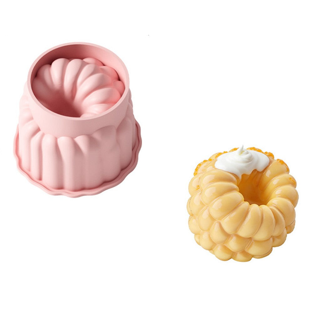 4 Inch Large Raspberry Shape Mousse Cake Mold Food-Grade Silicone Candle Berry Mold for Cake Baking (BPA-Free, No FDA Certified)