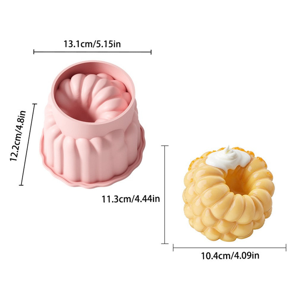 4 Inch Large Raspberry Shape Mousse Cake Mold Food-Grade Silicone Candle Berry Mold for Cake Baking (BPA-Free, No FDA Certified)
