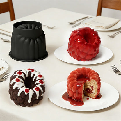 4 Inch Large Raspberry Shape Mousse Cake Mold Food-Grade Silicone Candle Berry Mold for Cake Baking (BPA-Free, No FDA Certified)