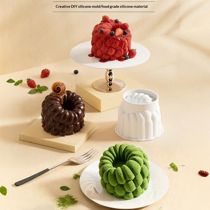 4 Inch Large Raspberry Shape Mousse Cake Mold Food-Grade Silicone Candle Berry Mold for Cake Baking (BPA-Free, No FDA Certified)