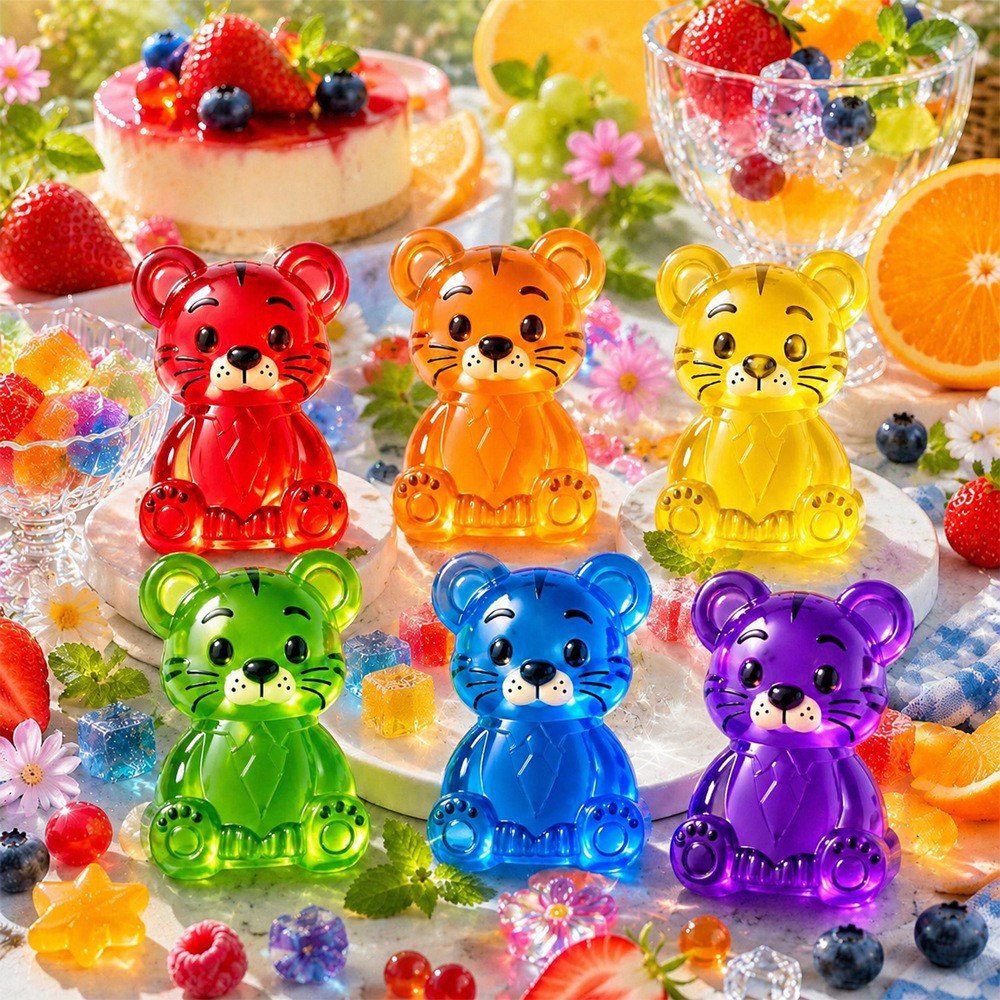 6 Grids Bear Ice Cube Tray Food Grade Silicone Ice Mold for Chocolate Jelly Pudding Baking (BPA Free, No FDA)