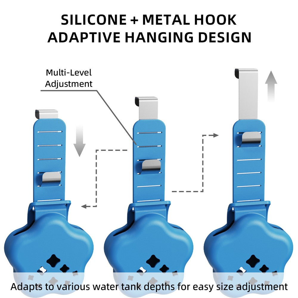 Adjustable Hanging Toilet Tank Cleaning Tablet Holder Silicone Star Basket with Stainless Steel Hook
