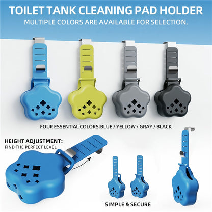 Adjustable Hanging Toilet Tank Cleaning Tablet Holder Silicone Star Basket with Stainless Steel Hook
