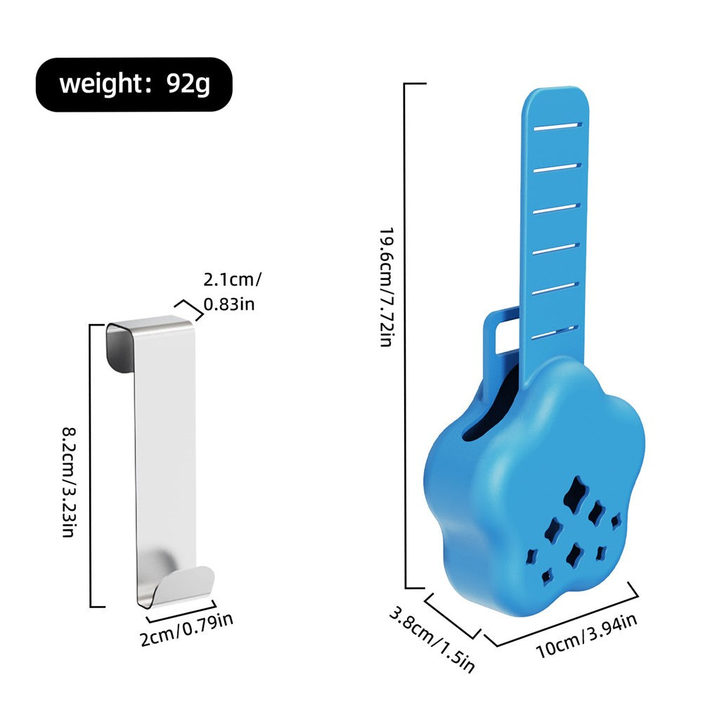 Adjustable Hanging Toilet Tank Cleaning Tablet Holder Silicone Star Basket with Stainless Steel Hook