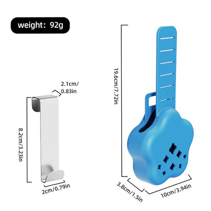 Adjustable Hanging Toilet Tank Cleaning Tablet Holder Silicone Star Basket with Stainless Steel Hook