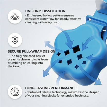 Adjustable Hanging Toilet Tank Cleaning Tablet Holder Silicone Star Basket with Stainless Steel Hook