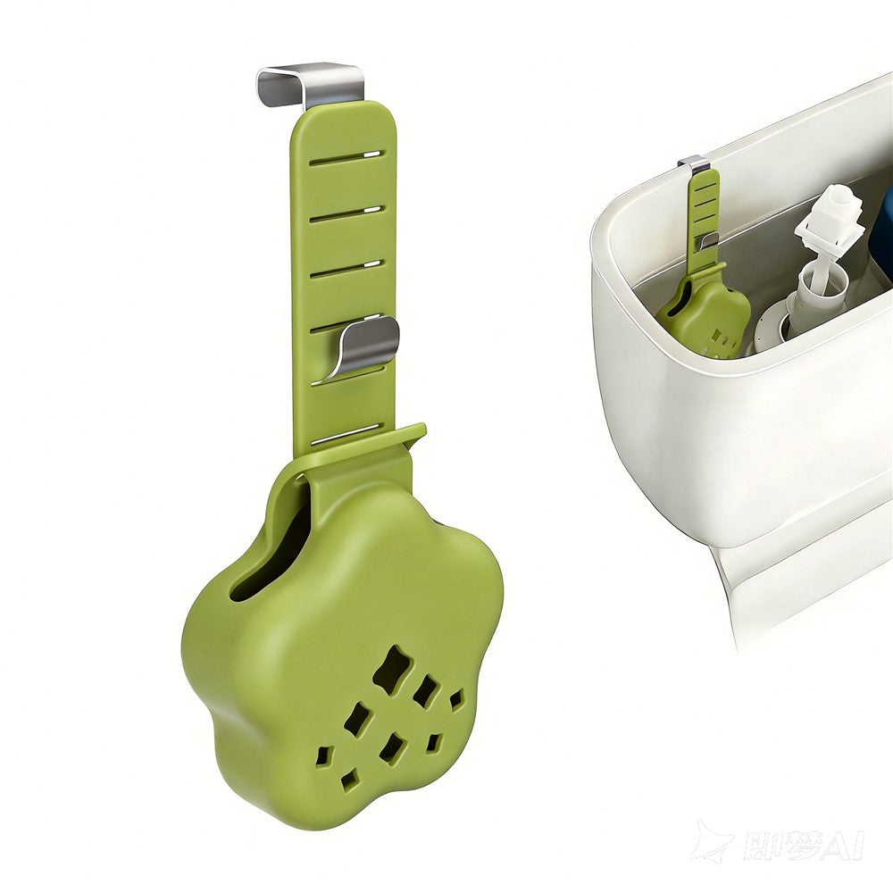 Adjustable Hanging Toilet Tank Cleaning Tablet Holder Silicone Star Basket with Stainless Steel Hook