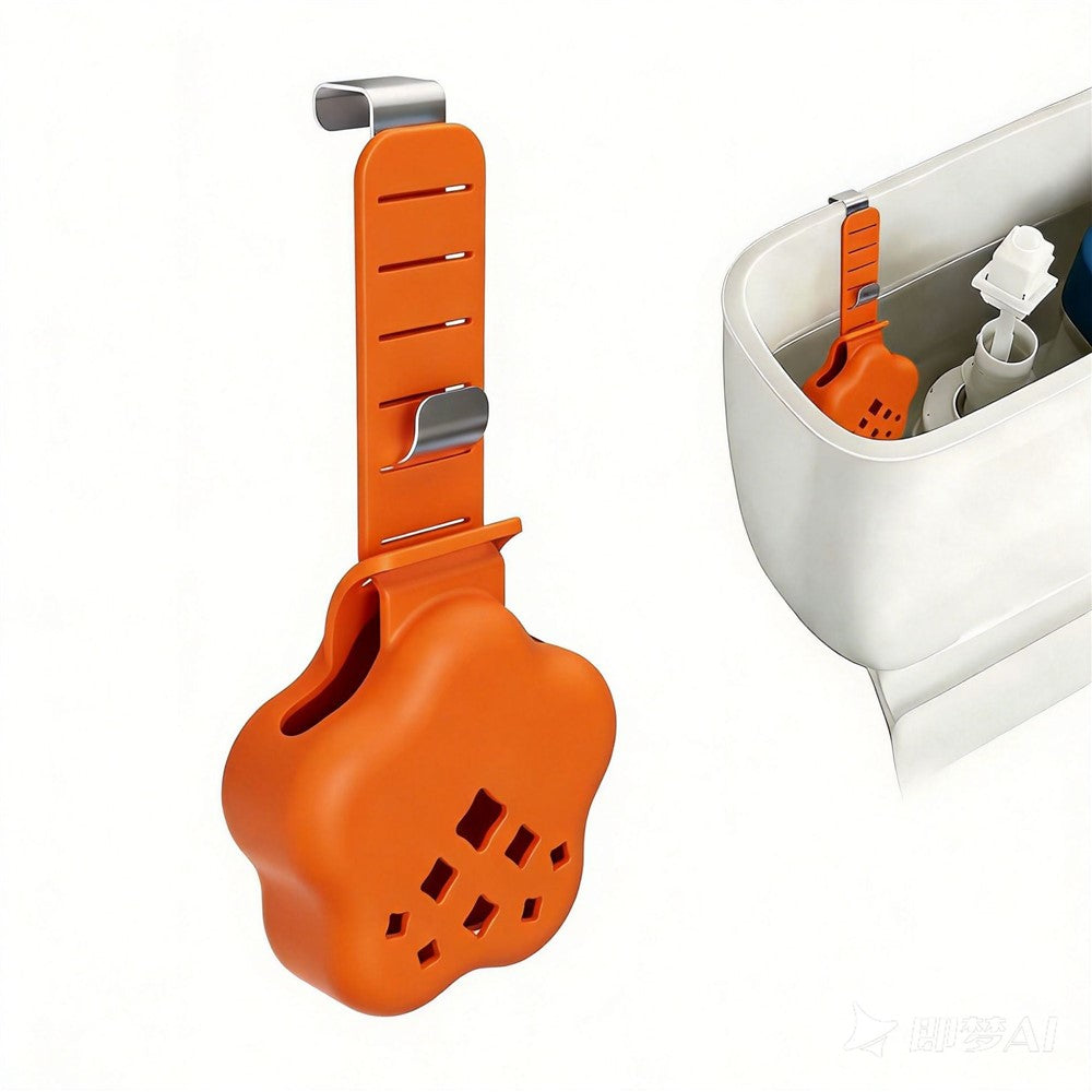 Adjustable Hanging Toilet Tank Cleaning Tablet Holder Silicone Star Basket with Stainless Steel Hook