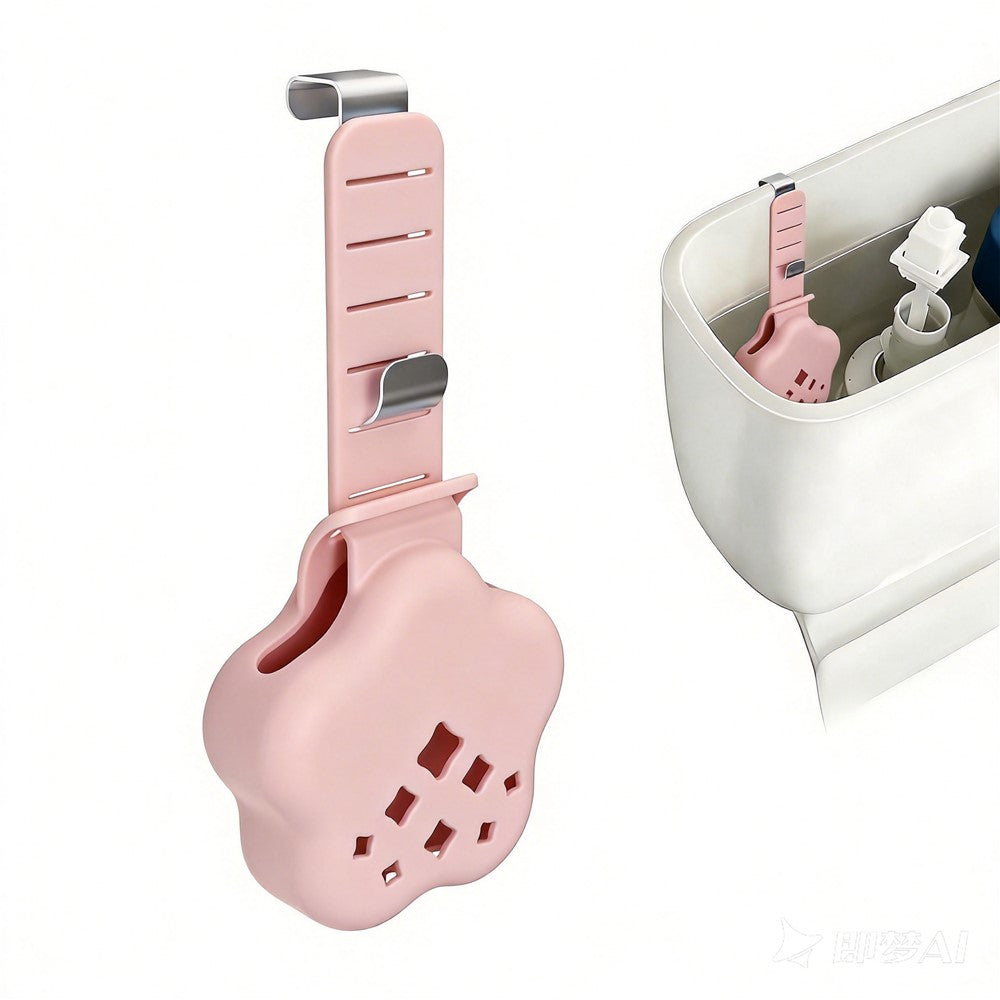 Adjustable Hanging Toilet Tank Cleaning Tablet Holder Silicone Star Basket with Stainless Steel Hook