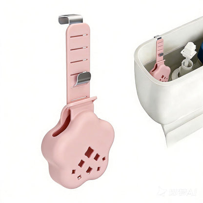 Adjustable Hanging Toilet Tank Cleaning Tablet Holder Silicone Star Basket with Stainless Steel Hook