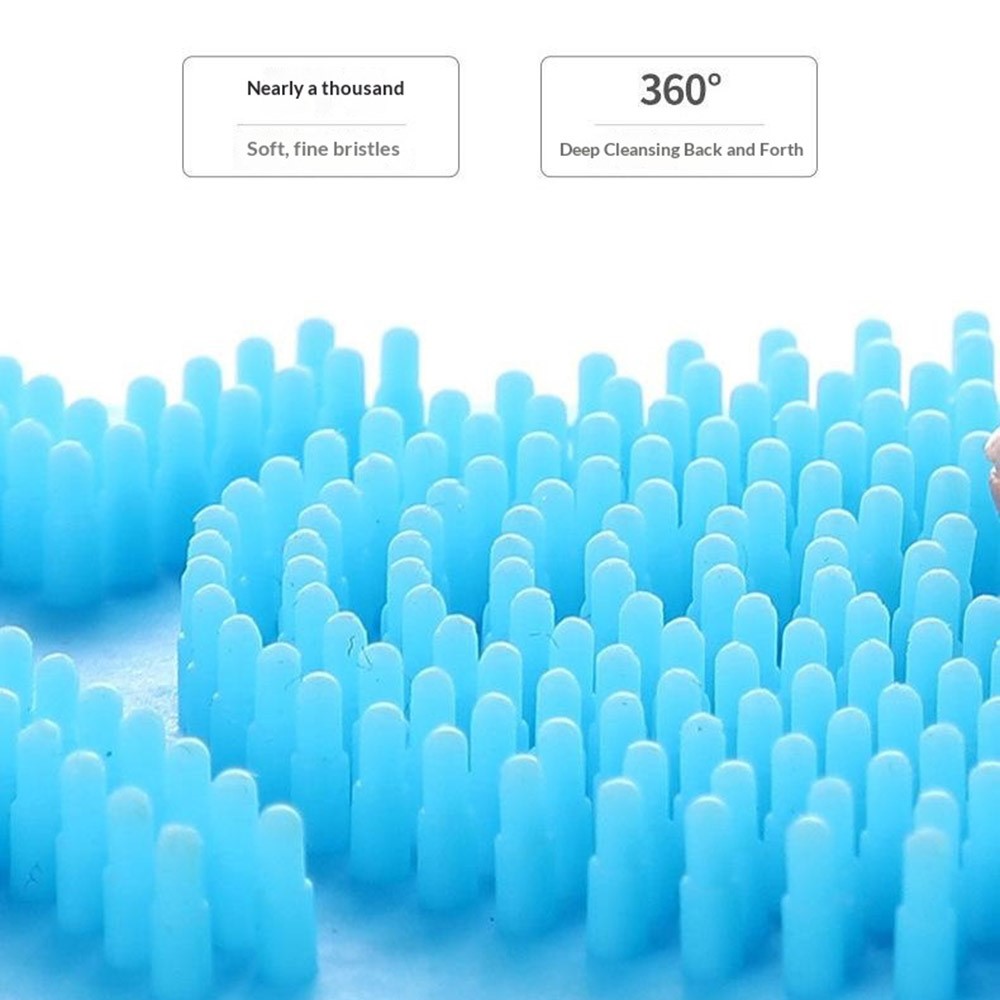 64cm Silicone Body Scrub Brush Double-Sided Back Cleaner Exfoliator Strap