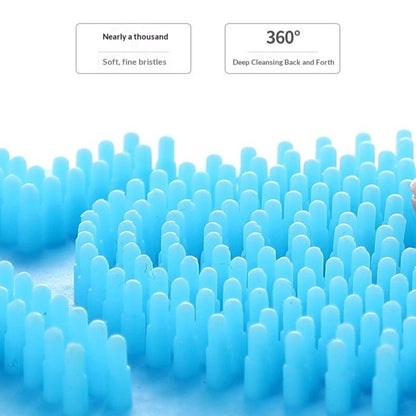 64cm Silicone Body Scrub Brush Double-Sided Back Cleaner Exfoliator Strap