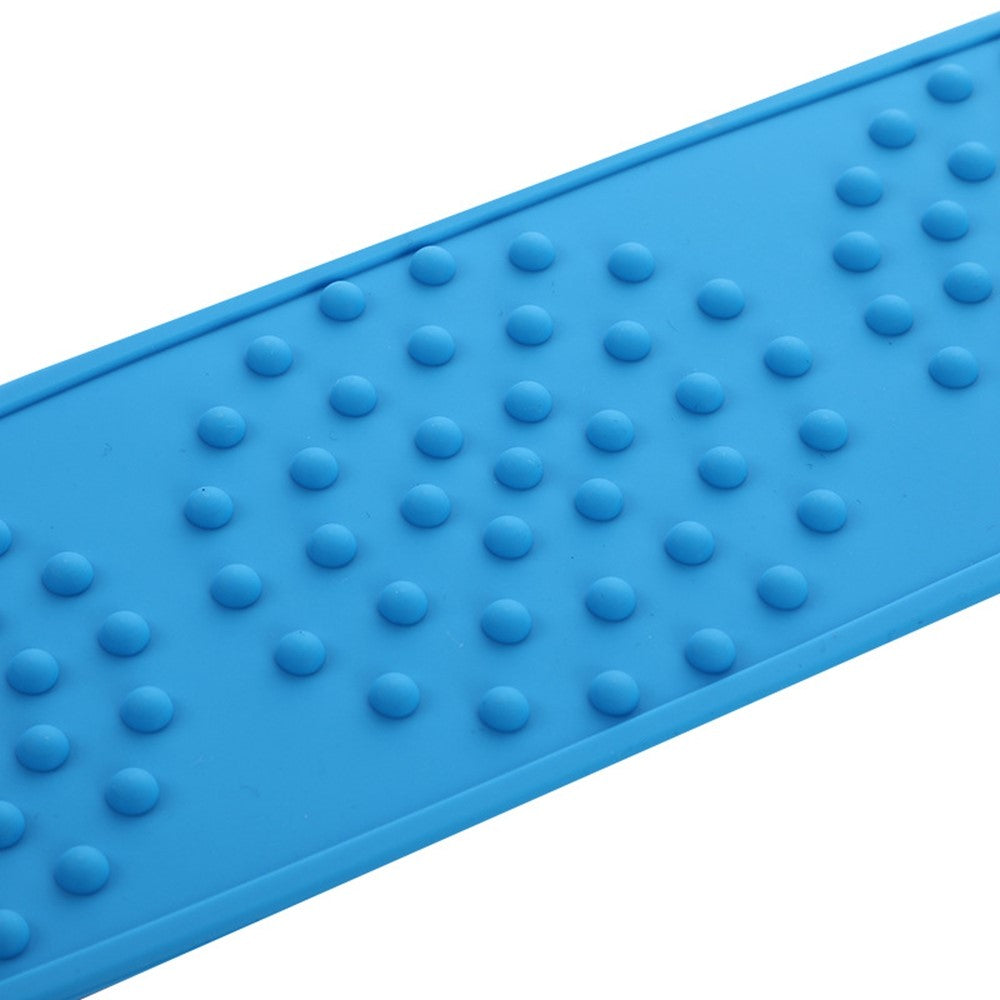 64cm Silicone Body Scrub Brush Double-Sided Back Cleaner Exfoliator Strap