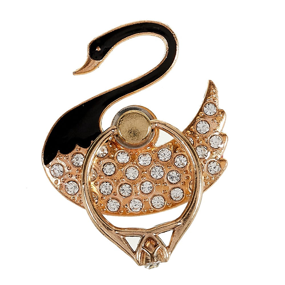 Swan Glitter Bling Phone Ring Holder Phone Ring Grip Rhinestone Stand Finger Kickstand Metal Back Grip