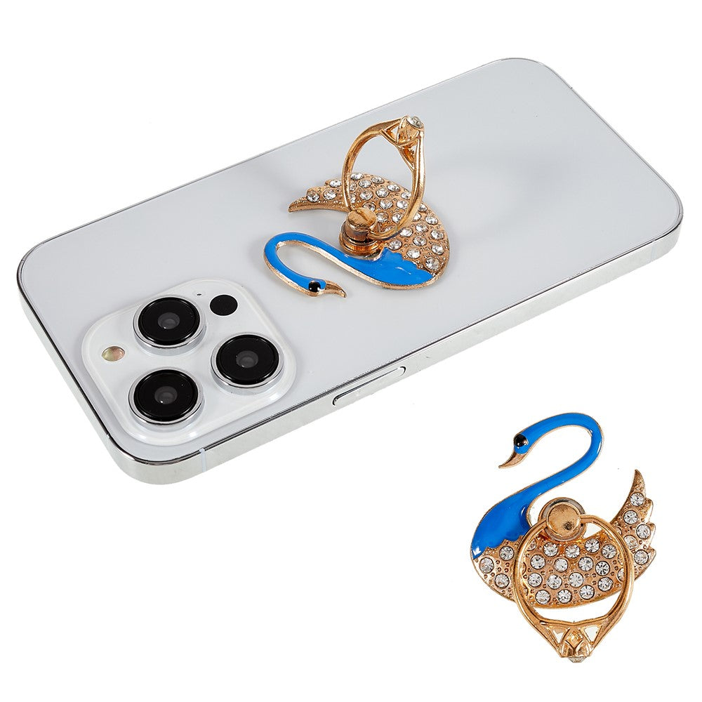 Swan Glitter Bling Phone Ring Holder Phone Ring Grip Rhinestone Stand Finger Kickstand Metal Back Grip