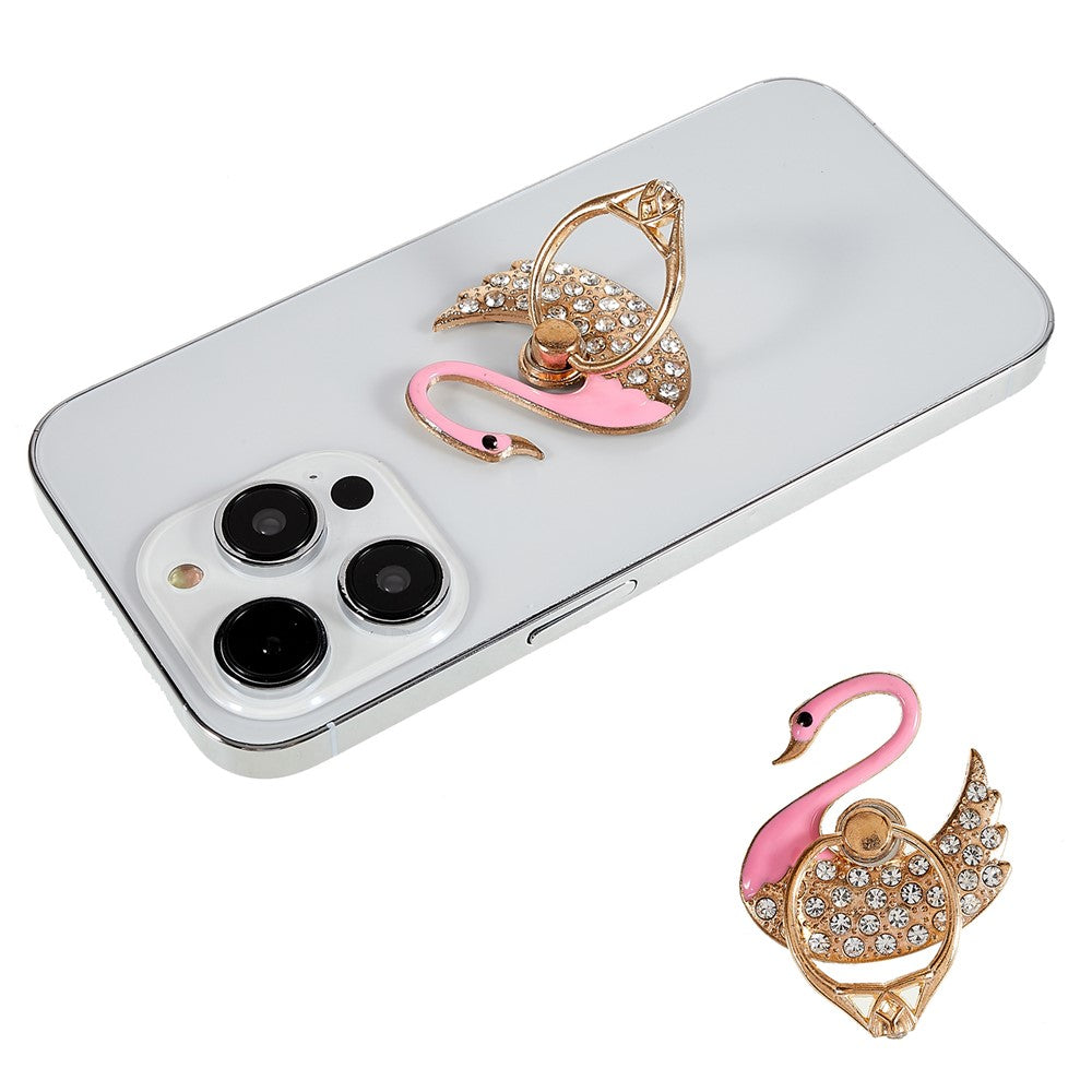 Swan Glitter Bling Phone Ring Holder Phone Ring Grip Rhinestone Stand Finger Kickstand Metal Back Grip